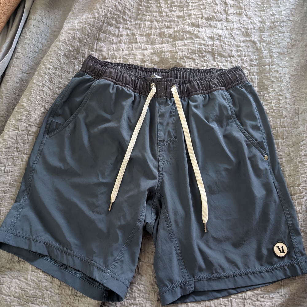 Men's Blue Athletic Shorts with Drawstring